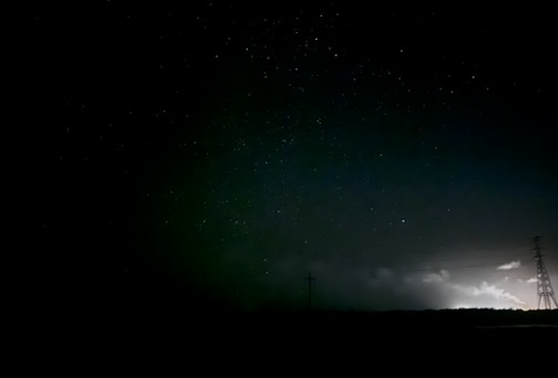 Paisaje nocturno en territorio de proyecto